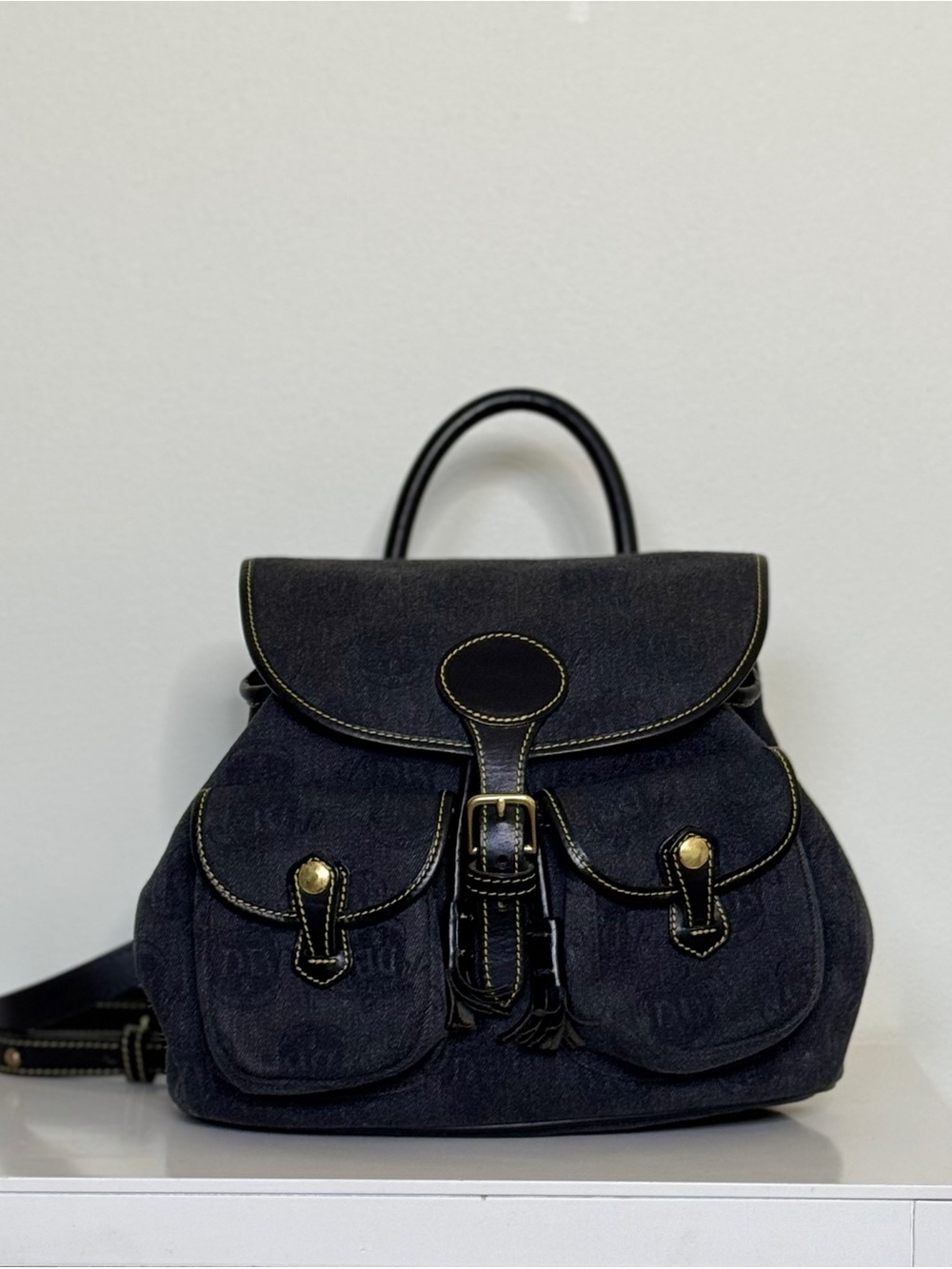 Dooney & Bourke Mini Backpack with Contrast Stitching